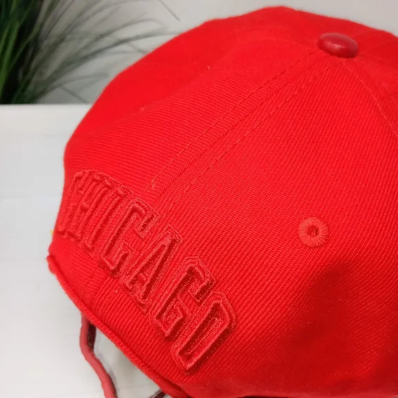 Chicago Bulls Adjustable Faux Leather Bill With NBA Logo Cap - Picture 7 of 10